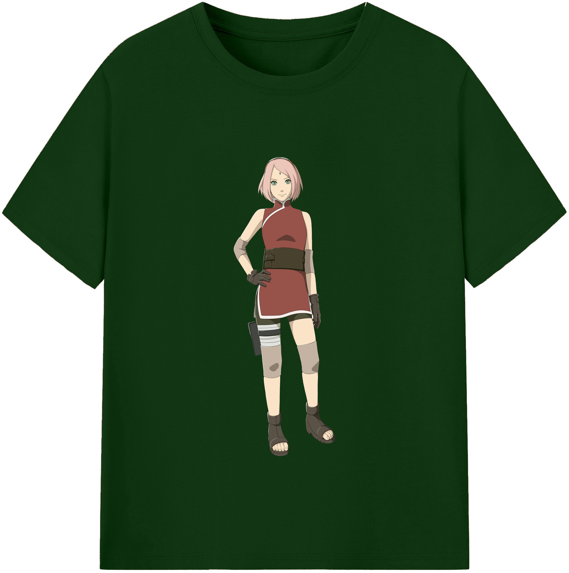 （画像用） NARUTO -ナルト- 春野サクラ Haruno Sakura 綿100％半袖Tシャツ（フロントプリント）
